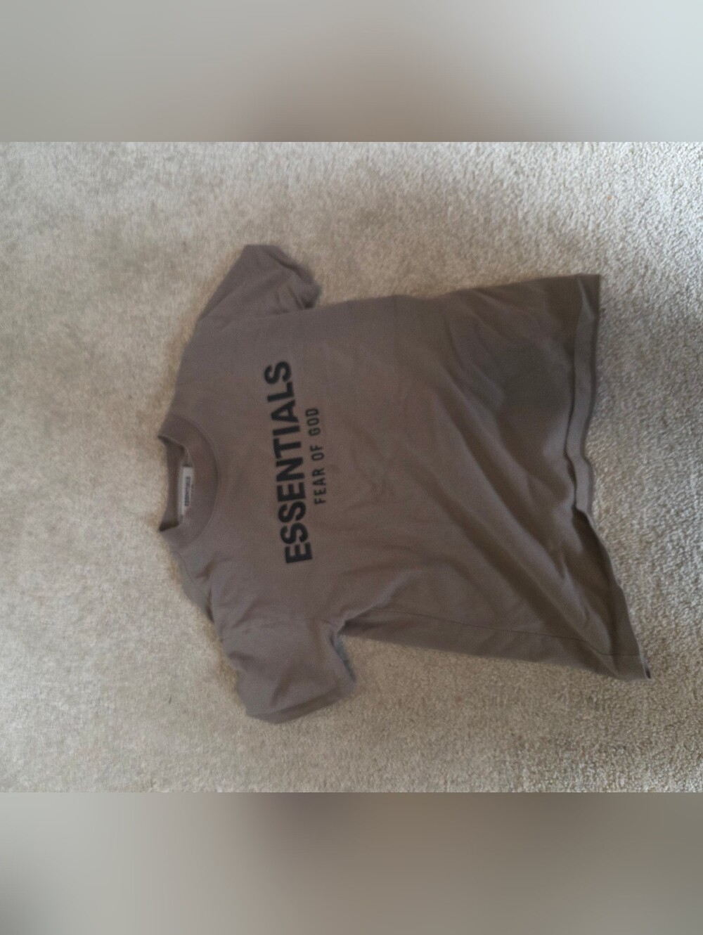 Fear of God ESSENTIALS Kids Taupe/Brown Logo Tee And Matching Shorts